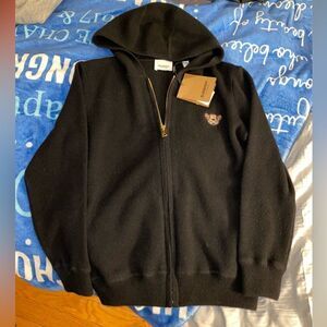 NWT Burberry Vintage Check Bear Black cashmere jacket